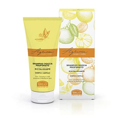 Image of Helan Agrumèe Gentle Shower Gel and Shampoo for Body Hair with Lime, Ginseng Sweet Almond Proteins, Revitalising Action Scented &amp; Wash Citrusy Aroma Made in Italy, 200 ml