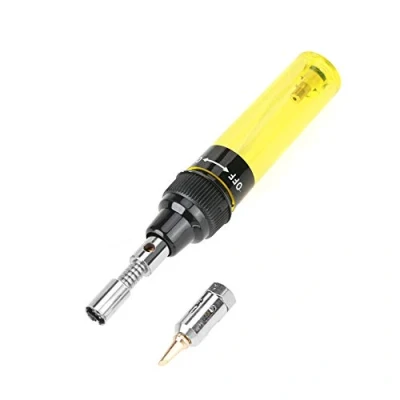 Image of VA 100 Wireless Portable Heating Tool Butane Soldering Iron Electric Blow Pen Torch Welding Tools(Yellow)