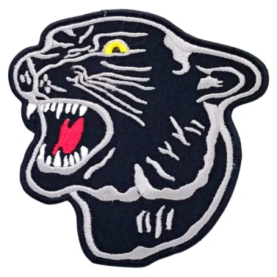 Image of New Big Black Panther Head Iron Sew on Embroidered Patch