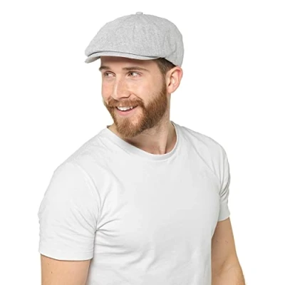 Image of Undercover Mens Tweed Flat Cap GL823 Grey L/XL