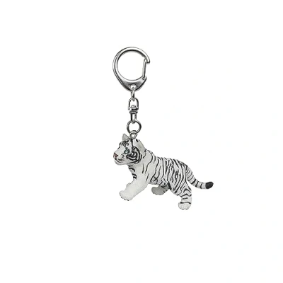 Image of PAPO Key Rings Animals 02210 White Tiger cub Keyrings, Multicolour