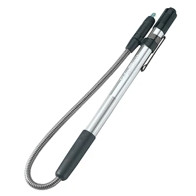 Image of Streamlight 65612 Stylus Reach Pen Light with Flexible 7 Inch Extension Cable, Silver White LED 11 Lumens