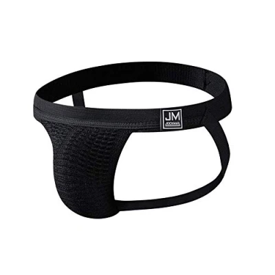Image of JOCKMAIL Mens Jockstraps Underwear Sexy Sport Athletic Supporter Jock Strap for Men (XL, Black)