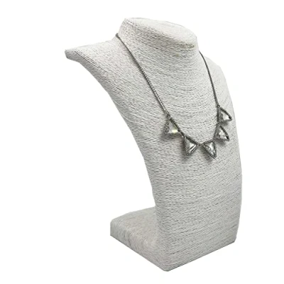 Image of Love de La Vie Jewellery Necklace Display Stand,Necklace Bust, Hemp Rope Bust Stand Medium Size (white)