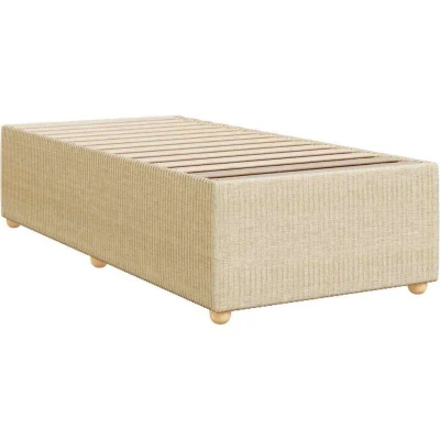 Image of vidaXL Bed Frame without Mattress Cream 90x190 cm Single Fabric