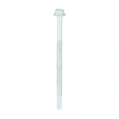 Image of TIMco H100B No.5 Hex Head Self Drilling Screw 5.5 x 100 Silver Ruspert (Box of 100)