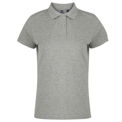 Image of Asquith &amp; Fox Womens/Ladies Plain Short Sleeve Polo Shirt (Heather) Multicolour Size X Small