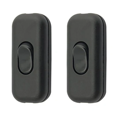 Image of Torpedo Switch/[2 Pack] SFTlite Black Inline Switch Use 2 or 3 Core,Inline Lamp/Light/Bulb