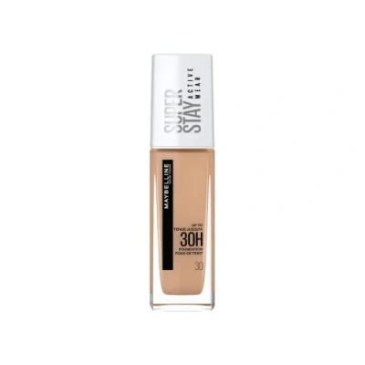 Image of Maybelline New York Super Stay Active Wear, waterproof foundation with high coverage, long lasting facial make up, colour: No. 30 Sand (Light), 1 x ml