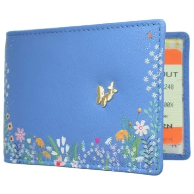 Image of Mala Leather Shiloh Collection Travel/Season Ticket Holder 690TC_96 Blue