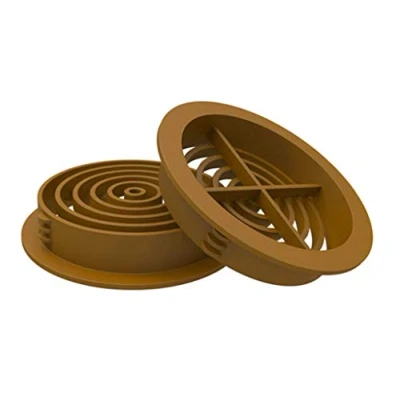 Image of 50 x 70mm Light Brown Plastic Round Soffit Air Vents/Upvc Push in Roof Disc/Fascia