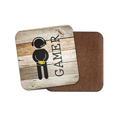 Image of Gamer Cork Backed Drinks Coaster for Tea &amp; Coffee #4131 (1 Coaster)
