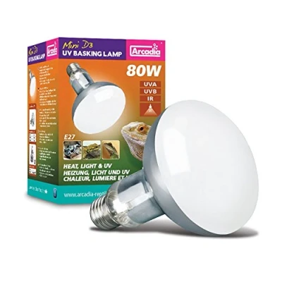 Image of Arcadia SMA80E27 D3 UV Basking Lamp 80 Watt 2nd Generation