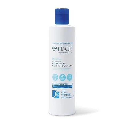 Image of Sea Magik Vegan Body Wash, Refreshing Spa Set with Dead Salt, Allergen Free, Multipurpose, for All Skin Types, Hydrating, Soothes Psoriasis and Eczema, Cruelty Free (300ml)