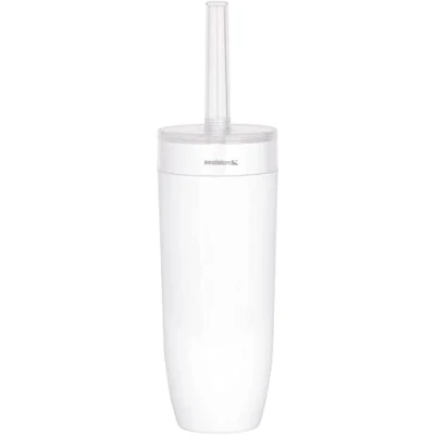 Image of Sealskin Bloom Toilet Brush and Holder, ABS, White, 10.5 x 36 cm