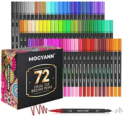 Image of Mogyann Felt Tip Pens Colouring for Adults Dual Brush 72 Color