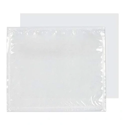 Image of Blake Purely Packaging C7 123 x 111 mm Plain Documents Enclosed Wallet Envelopes Peel and Seal (PDE10) Clear Pack of 1000