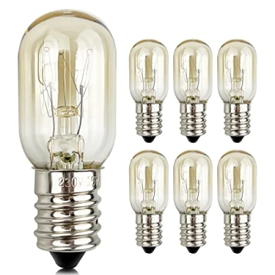 Image of NOTSEK 6 Pack Scentsy Light Bulb, E14 Wax Melt Bulb 14W, T20 Salt Lamp Bulbs Dimmable SES Bulbs, 240V 2700K Warm White Burner Screw in Pygmy for Fridge, Night Lights,