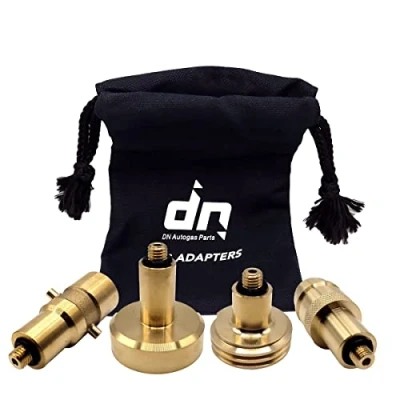 Image of Gomet LPG GPL Autogas Tank Refill Adapter Set M10 for All Europe ACME DISH EURONOZZLE BAYONET with Bag