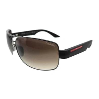 Image of Prada Linea Rossa Unisex Sunglasses, Size: 65, Gunmetal