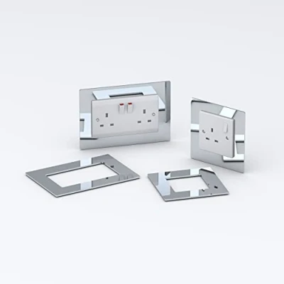 Image of Double/Single Socket Switch Surround/Acrylic Finger Plate (Single, Mirror)