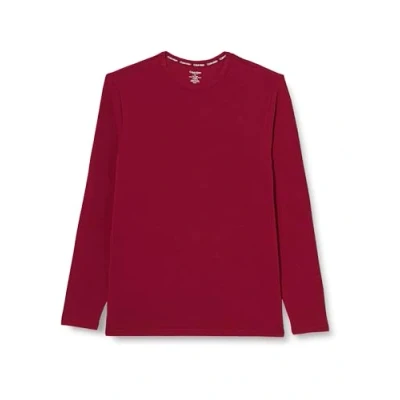 Image of Calvin Klein Men&#039;s L/S Crew Neck 24e 000nm2424e T Shirts, Red (Rumba), S