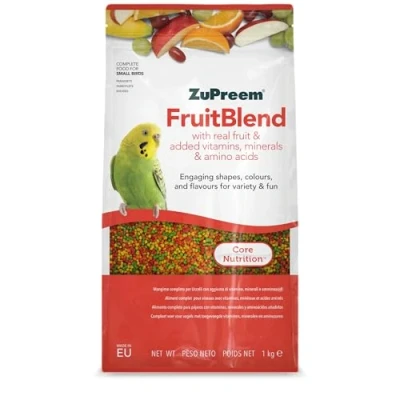 Image of ZuPreem Fruitblend Complete Bird Food Suitable for Parakeets, Budgies, Parrotlets, Songbirds and other Small Birds 1kg