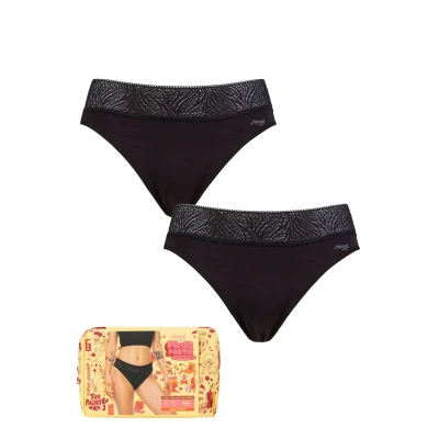 Image of Women&#039;s 2 Pack Sloggi Period Pants Tai Medium Black Small