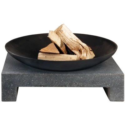 Image of Esschert Firebowl On Square Granito Base