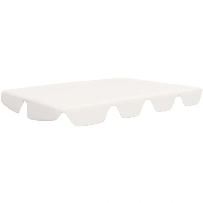 Image of vidaXL Replacement Canopy for Garden Swing White 188/168x145/110 cm
