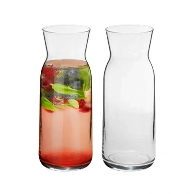 Image of Argon Tableware 2x 700ml Glass Water Jug &#039;Brocca&#039; Range Juice Carafe Decanter for Water, Wine, Iced Tea