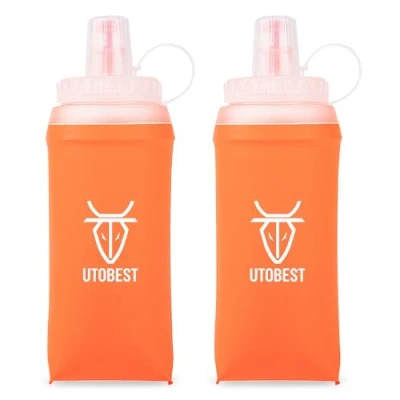 Image of UTOBEST Soft Flask Running Water Bottle Collapsible for Trail Hydration Pack Hiking Cycling Climbing 350ML