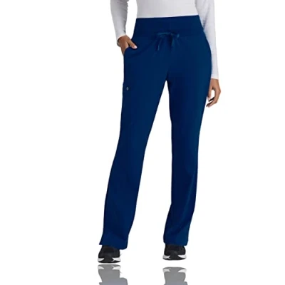 Image of BARCO One Stride Scrub Pant for Women Knit Waistband Medical Pant, Mid Rise, 4 Way Stretch Women&#039;s Indigo, L Tall US