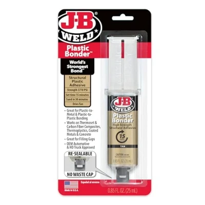 Image of JB Weld TRA50133 TEX Plastic Bonder Syringe, Tan, Pack Of 1