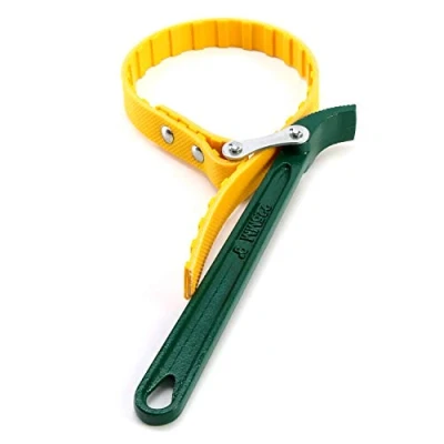 Image of QWORK® 9&quot; Belt Strap Wrench, Oil Filter Wrench Opener with Multi Purpose Adjustable Strap, 1 Pack