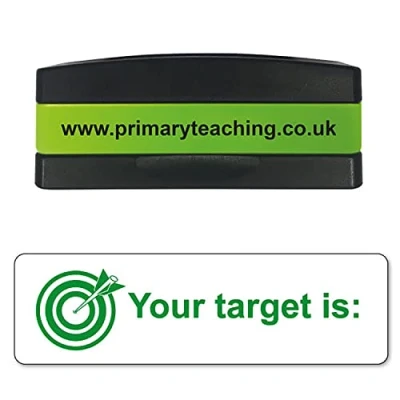 Image of Stackable Your Target Is Pre Inked School Teachers Feedback Marking Stamper Stamp 44x13mm Primary Teaching Services