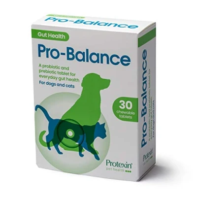 Image of Protexin Pet Health Pro Balance Probiotic for Dogs and Cats Daily Chewable Prebiotic Tablet Digestive Support Pack of 30