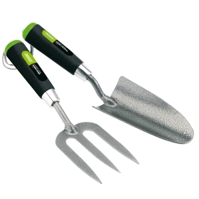 Image of Draper Carbon Steel Heavy Duty Hand Fork and Trowel Set (2 Piece)