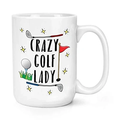 Image of Crazy Golf Lady 15oz Large Mug Cup