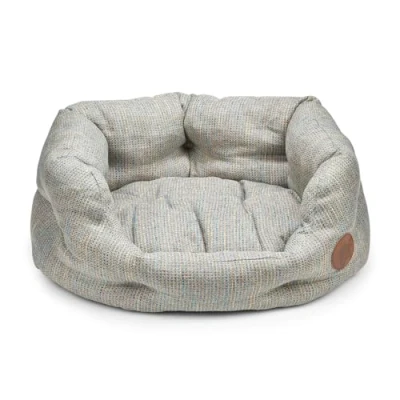 Image of Petface Meadow Weave High Oval Dog Bed, Small