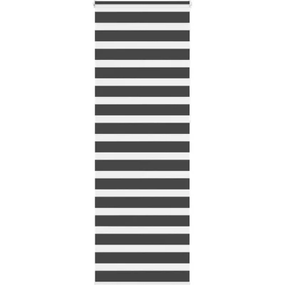 Image of vidaXL Zebra Blind Black 85x230 cm Fabric Width 80.9 Polyester
