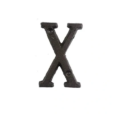 Image of ausuky Cast Iron Retro Metal Alphabet Letters Numbers Sign Address Door Cafe Wall Decor A to Z,0 9 (X)