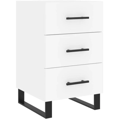 Image of vidaXL Bedside Cabinet White 40x40x66 cm Engineered Wood