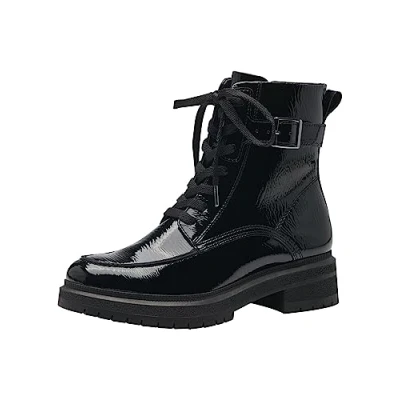 Image of Tamaris Women&#039;s 1 25110 41 Ankle Boot, Black (Black Patent), 6 UK