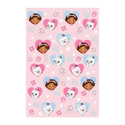 Image of Halantex Gabby’s Dollhouse Fleece Blanket 100 x 150 cm Soft Polyester Throw Featuring Gabby &amp; Pandy Paws Super Cozy, Machine Washable, for Kids Travel