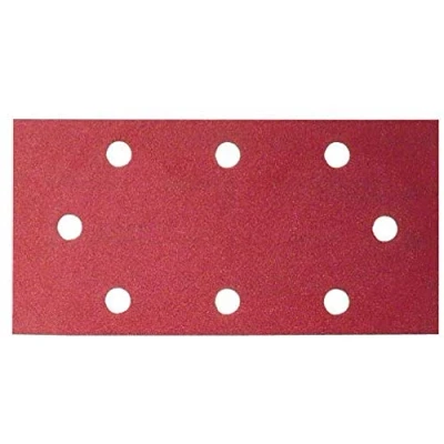 Image of Bosch 2609256B03 Sanding Sheets for AEG + Black Decker Sanders 93 x 230 cm Number of Holes 8 Grit 80 Pack 10