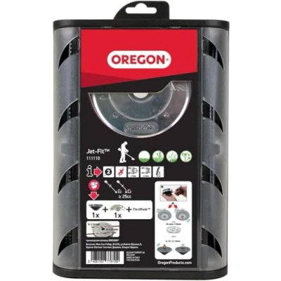 Image of Oregon 111110 Jet Fit 2 Line Easy Load Aluminium Strimmer Head, with FlexiBlade Trimmer 4.0mm, Fits Most Shaft Strimmers Over 25cc