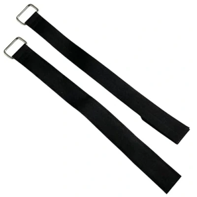 Image of Pack of 2 Heavy Duty Metal Buckle Hook and Loop Strap Fastener Cable Ties re usable Straps (4cmx70cm)