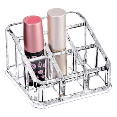 Image of Tabooh Cosmetic Clear Make Up Organiser Acrylic 9 Sections for Lipstick Lip gloss Nail Polish M8203