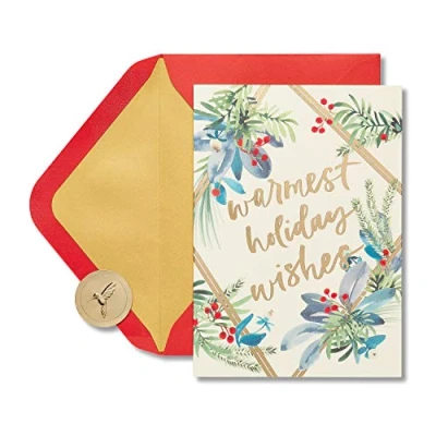 Image of Papyrus Holiday Cards Boxed with Envelopes, To A Wonderful Season, Warmest Wishes (14 Count)